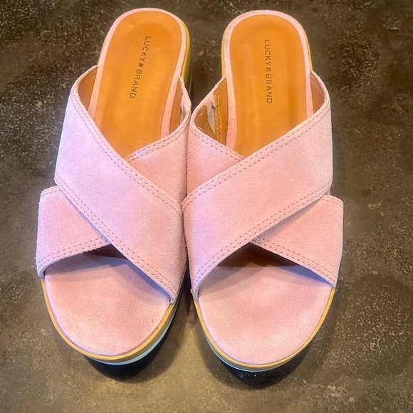 Lucky Brand Women's Vebony Platform Slide Sandal Platform, lavender Size 8M - Picture 2 of 8